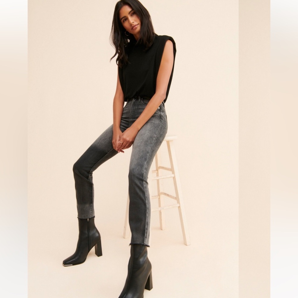 BlankNYC Charcoal Madison Crop Jeans